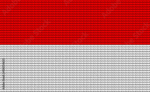 Indonesia flag embroidery design pattern
