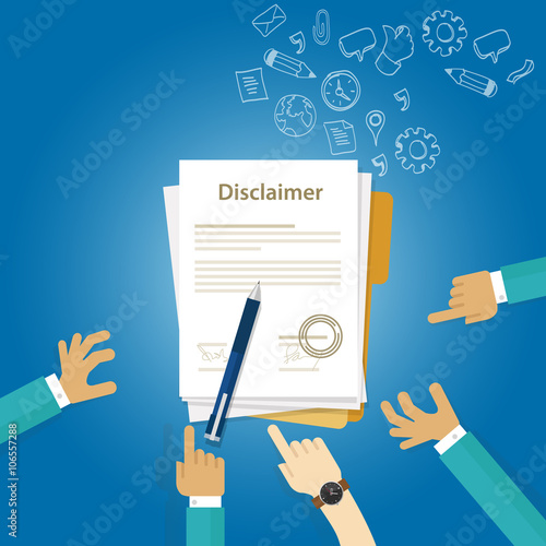 disclaimer  contract document signed 