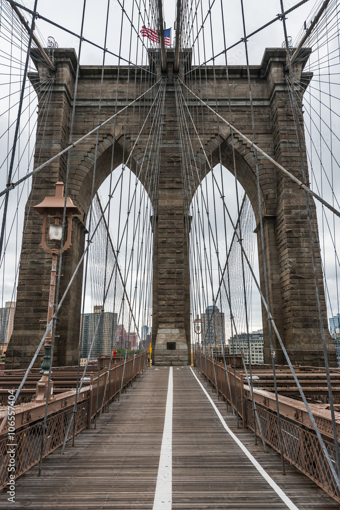 Obraz premium Słynny Most Brookliński w Nowym Jorku