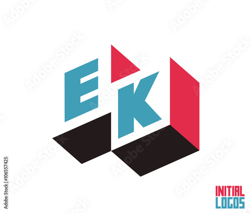 Free Download EK Initial Logo for your startup venture - GFXLoad