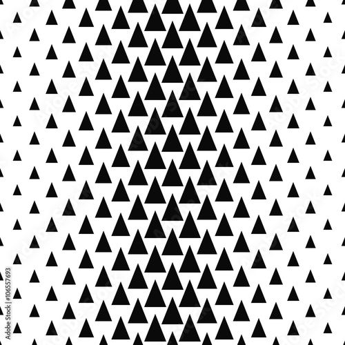 Repeat black and white vector triangle pattern