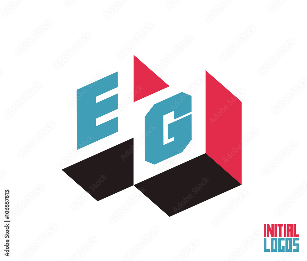 Fototapeta premium EG Initial Logo for your startup venture