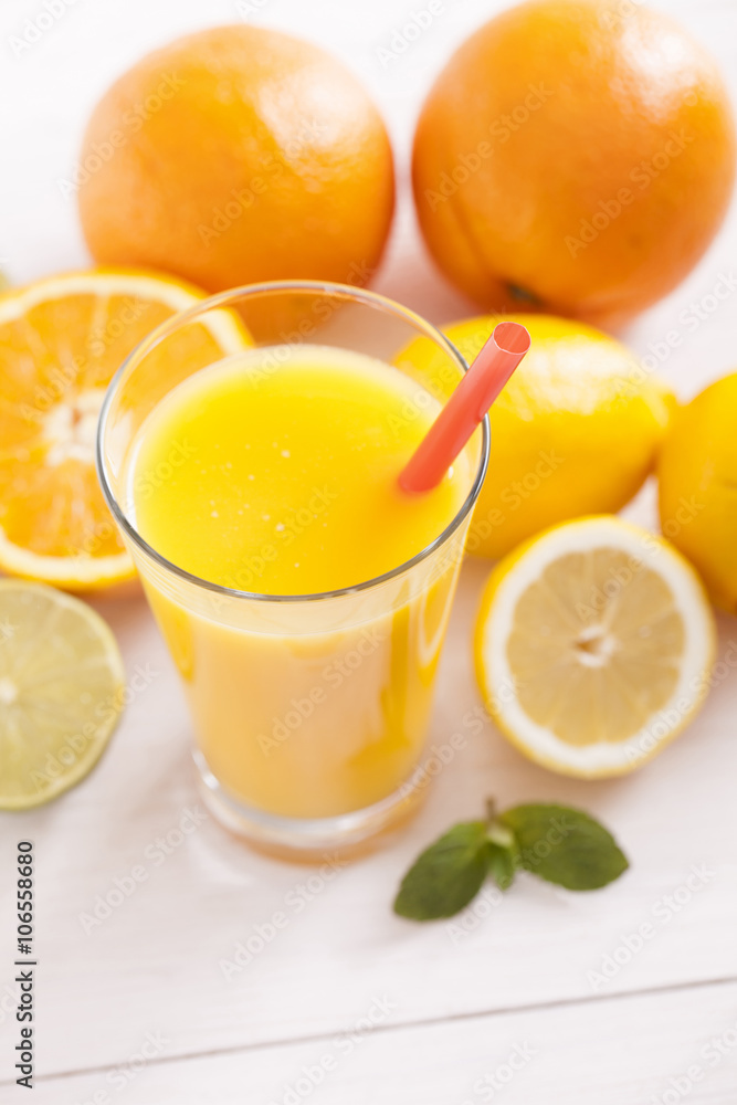 Healthy and fresh mixed juice from fruits Healthy and fresh mixed juice from fruits