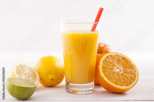 Healthy and fresh mixed juice from fruits