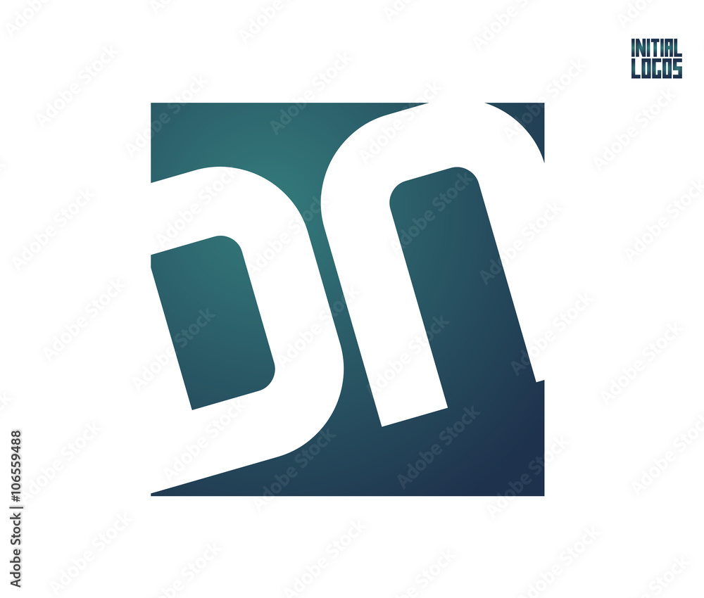 Fototapeta premium DN Initial Logo for your startup venture