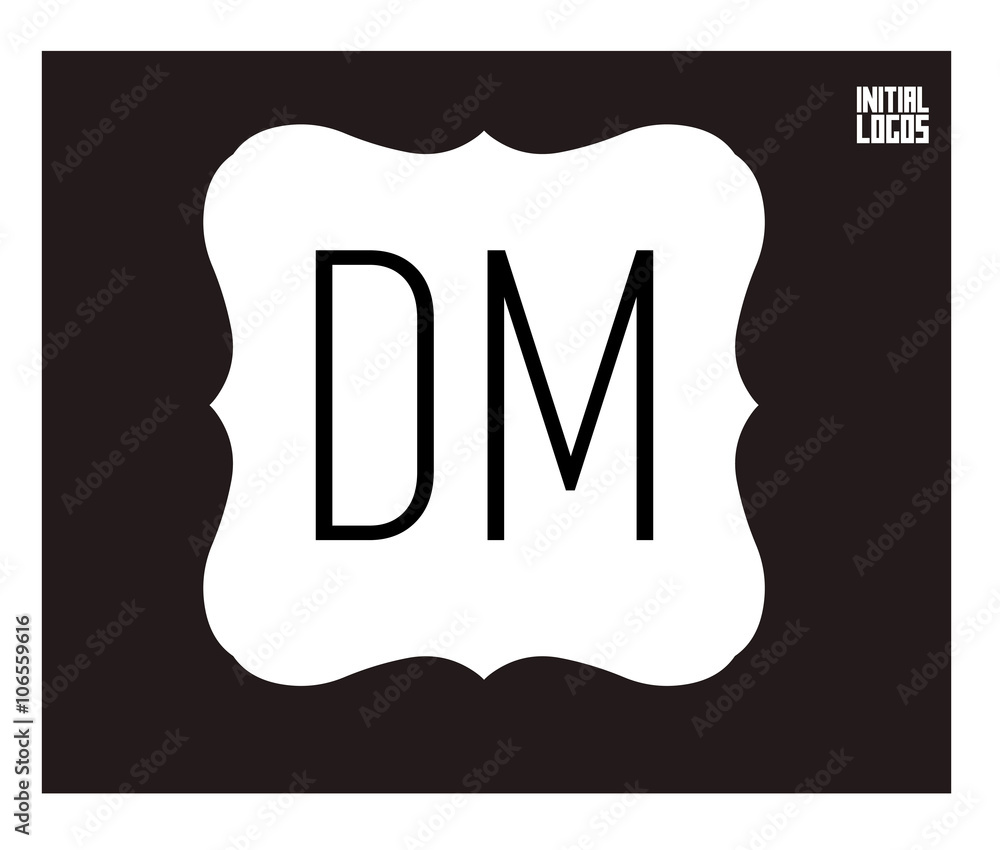 DM Initial Logo for your startup venture