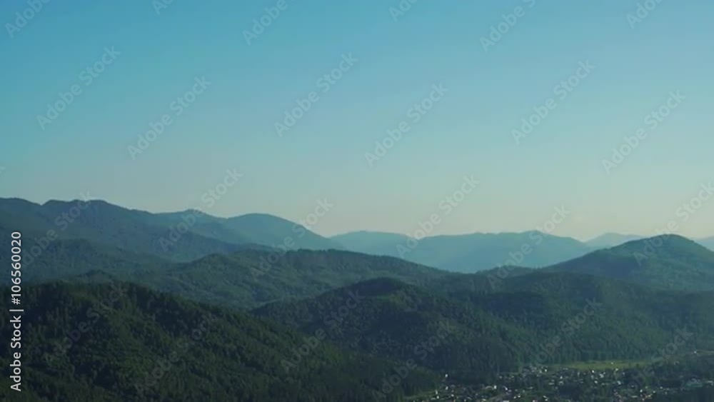 Panoramic view of Altai mountains in summer, Russia Panoramic view of Altai mountains in summer, Russia