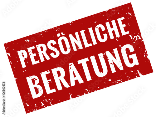Persönliche Beratung Stempel rot