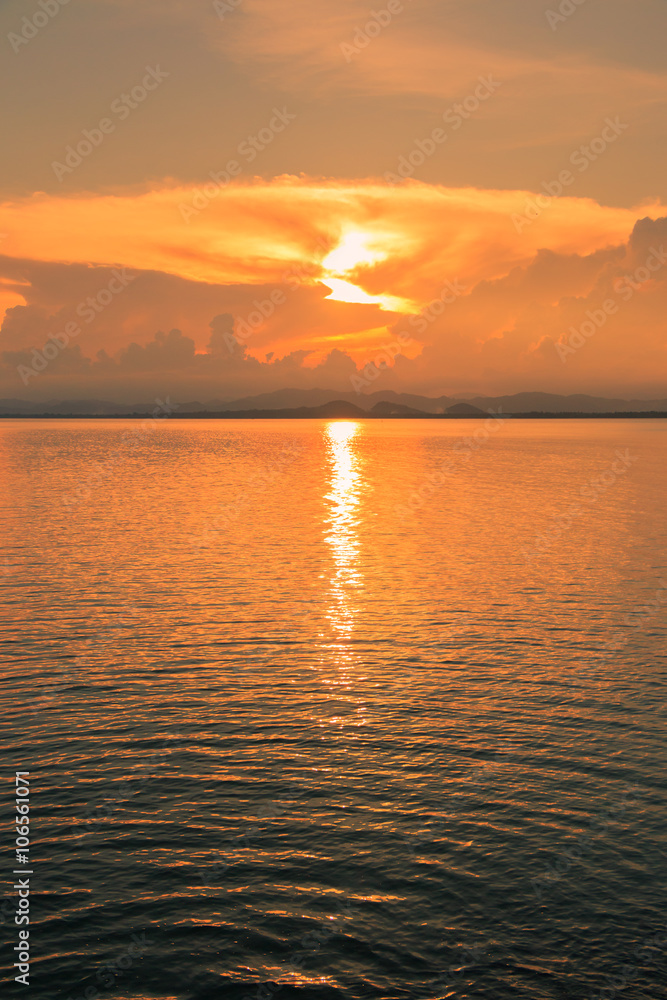 Sunset on the beach