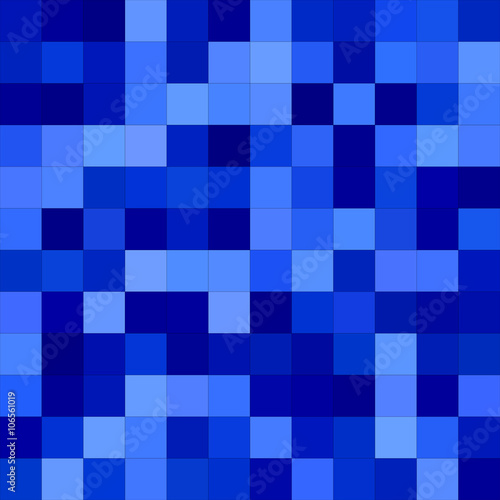 Blue abstract square mosaic background design