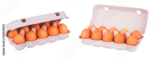 yellow eggs in box