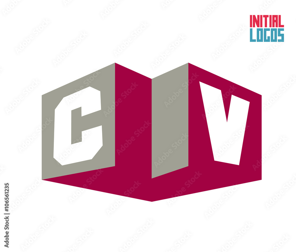 CV Initial Logo for your startup venture CV Initial Logo for your startup venture