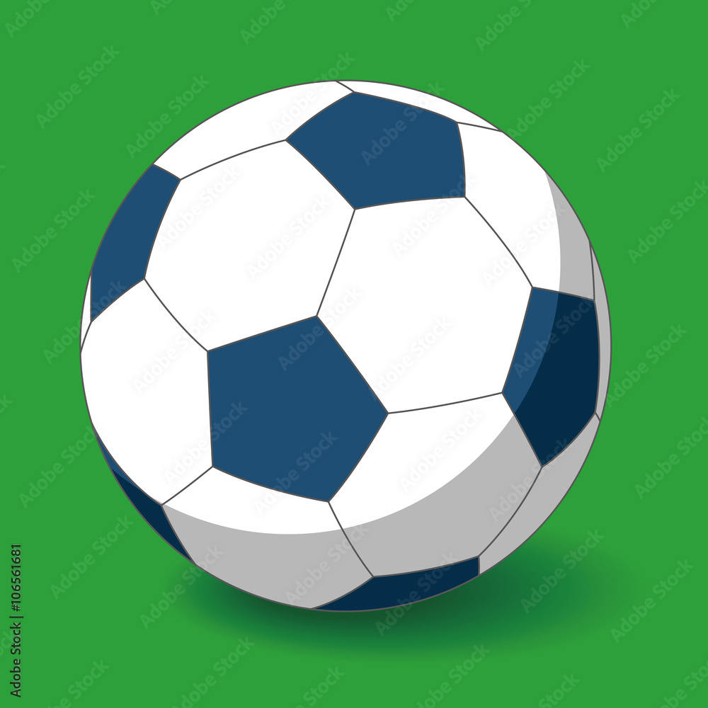 soccer ball on the ground, vector illustration soccer ball on the ground, vector illustration