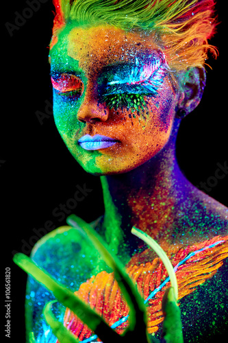 close up UV portrait
