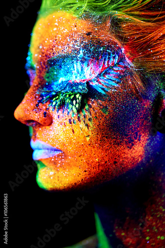close up UV portrait