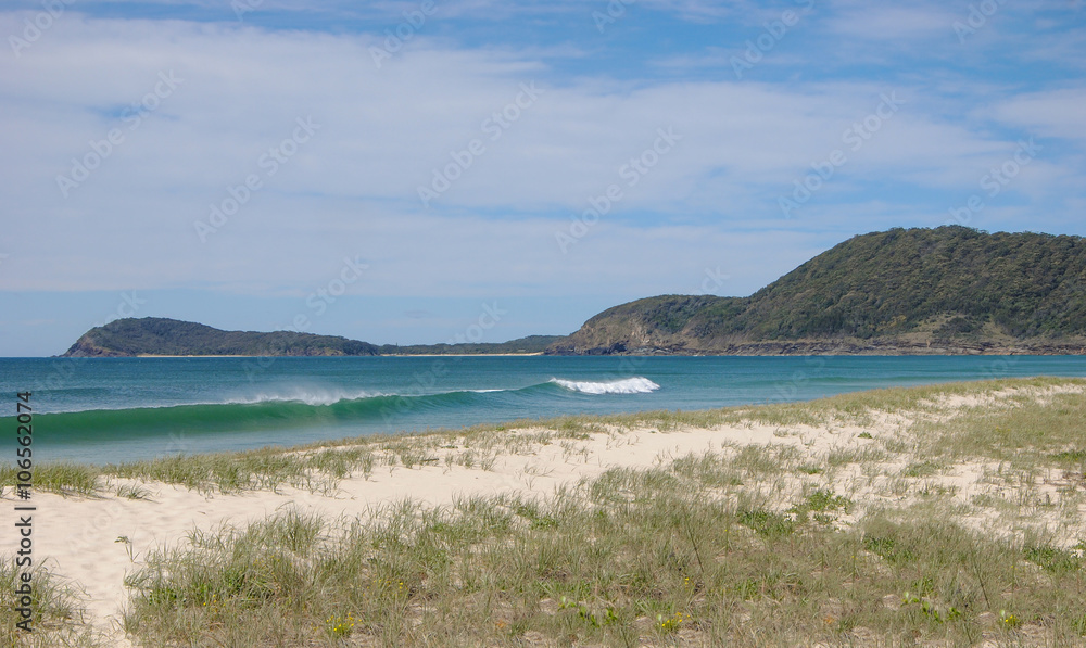 surf at Seven Mile Beach in Booti Booti National Park
Forster, New South Wales
