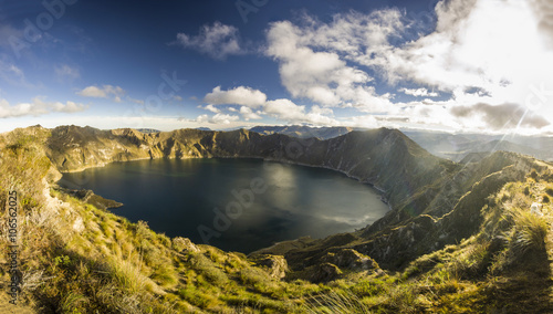 crater lake at sunrise