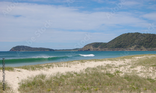 surf at Seven Mile Beach in Booti Booti National Park  Forster, New South Wales © ssmalomuzh