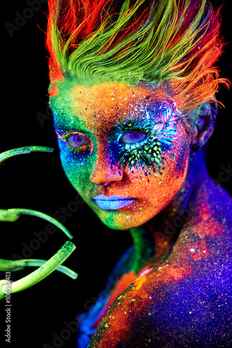 close up UV portrait