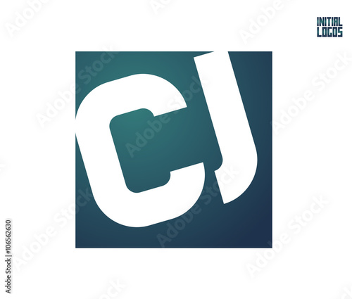 Wallpaper Mural CJ Initial Logo for your startup venture Torontodigital.ca