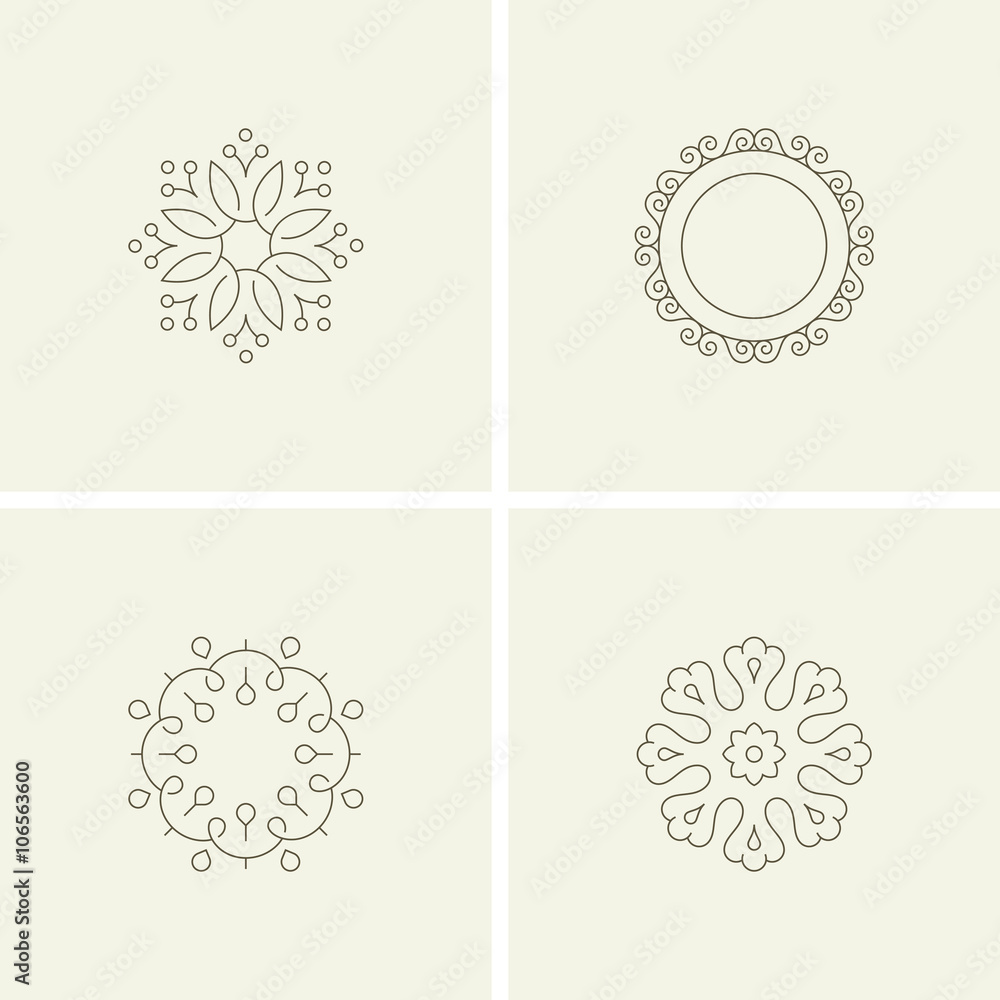 Abstract flower elements