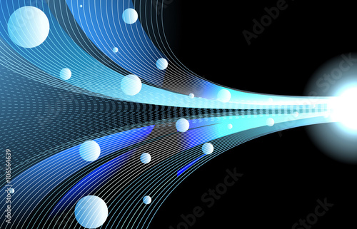 Futuristic blue lines speed background