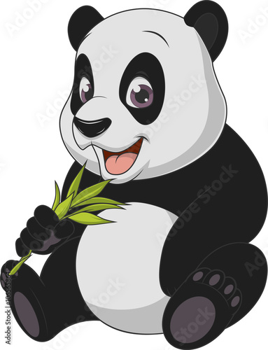 Fototapeta Naklejka Na Ścianę i Meble -  Little funny bear panda