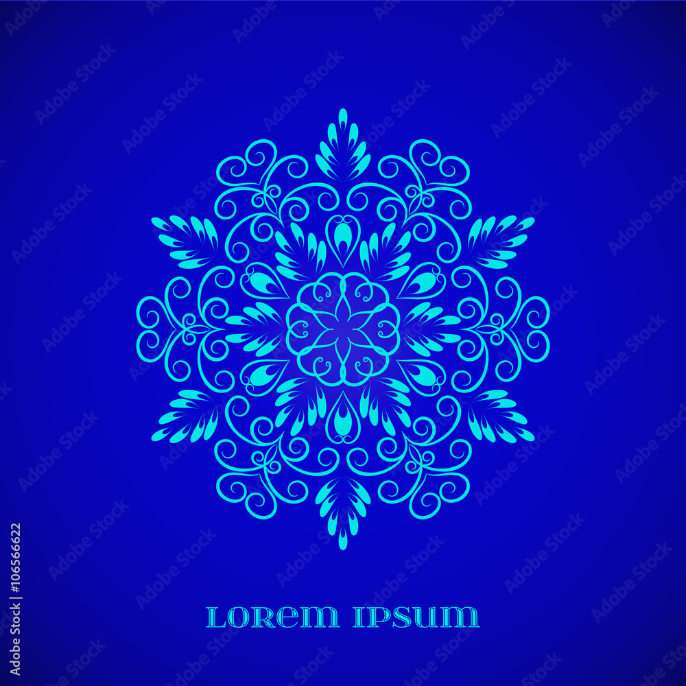 Vector Magic Blue Glow Mandala Vector Magic Blue Glow Mandala