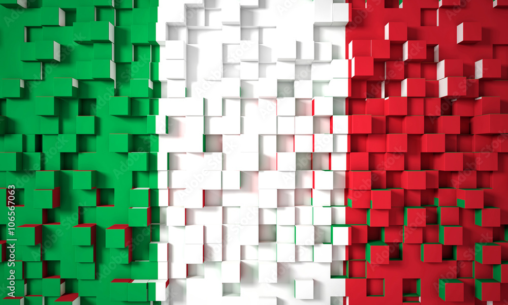 Fototapeta premium italian geometric flag