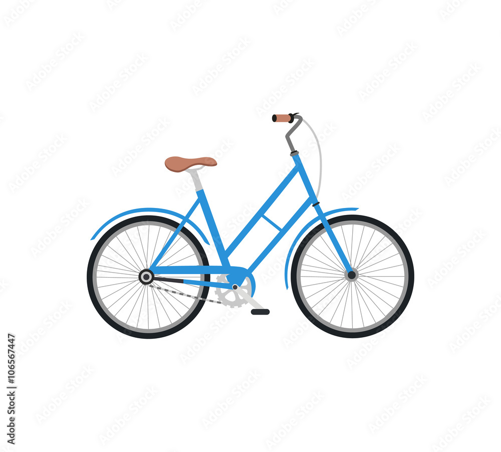 Fototapeta premium Bicycle Design Flat Isolated