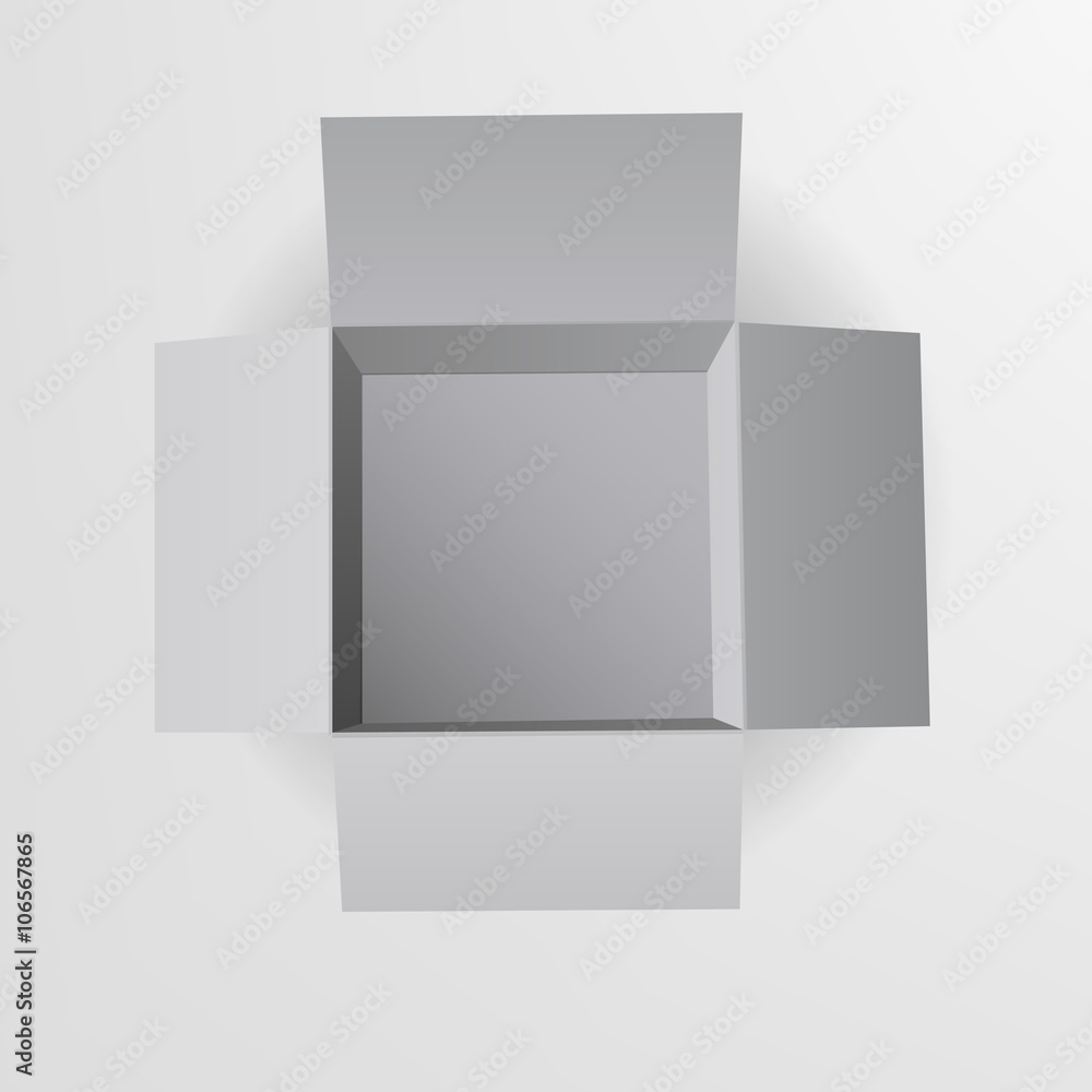 Open box. Top view. illustration Open box. Top view. illustration