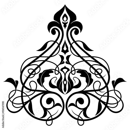 Decorative element traditional eastern seamless pattern.