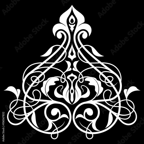 Decorative element traditional eastern seamless pattern.
