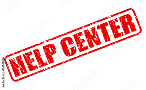 HELP CENTER RED STAMP TEXT