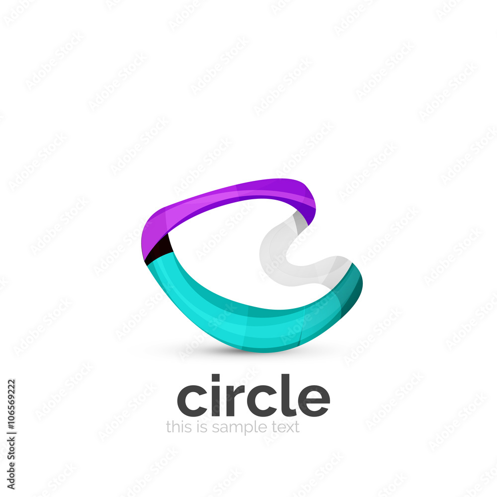 Abstract swirly round logo template Abstract swirly round logo template