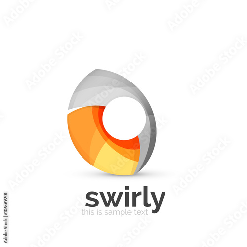 Free Download Abstract swirly round logo template - GFXLoad