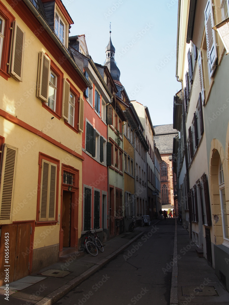 Fototapeta premium Gasse in der Heidelberger Altstadt