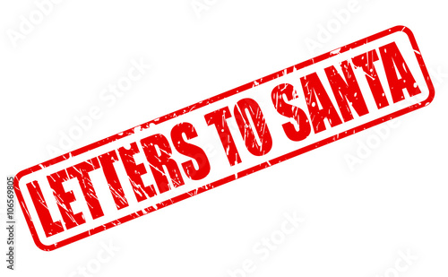 LETTERS TO SANTA RED STAMP TEXT