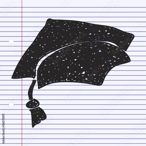 Simple doodle of a mortar hat