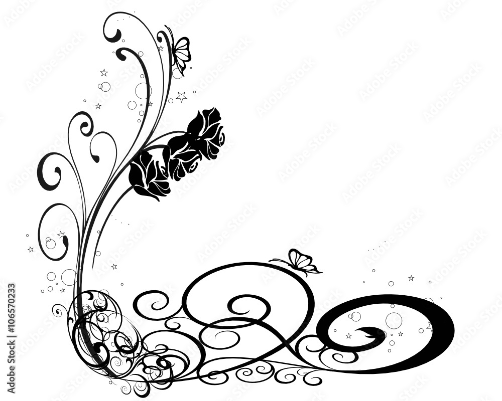Arabesque Page De Garde Vecteur Stock coin floral vecteur arabesques | Adobe Stock