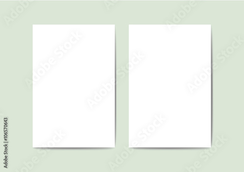 Blank greeting card for your design. Vector postcard template.