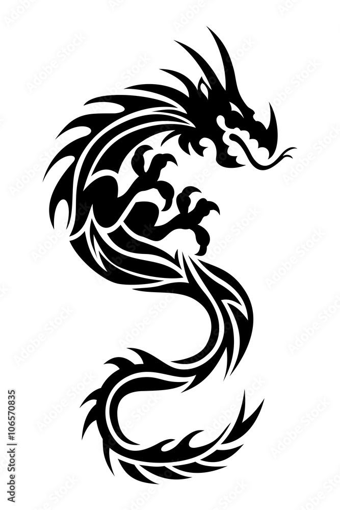 Dragon Tattoo Black