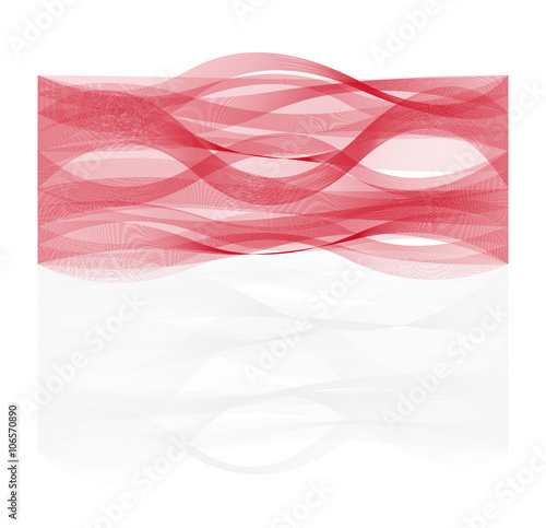 Wave line flag of Monaco