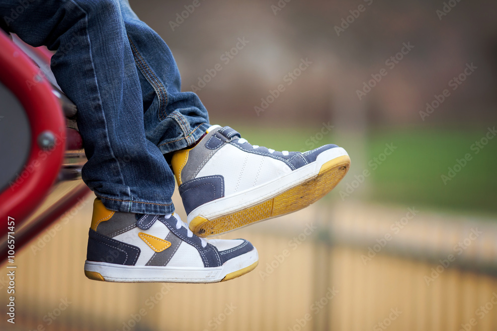 New sneakers on boys feet Tomsickova EuroPosters