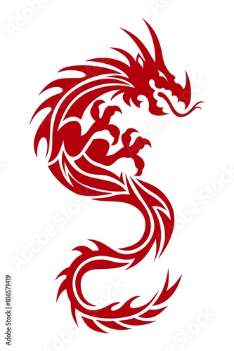 Dragon Tattoo Red