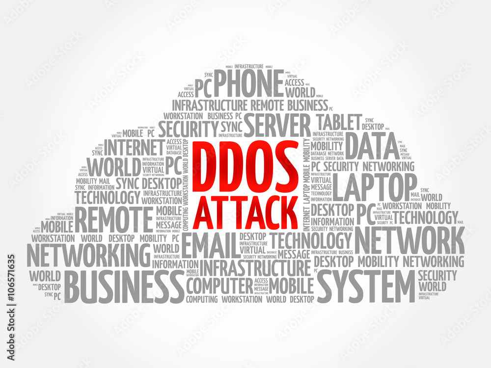 Obraz premium DDOS Attack word cloud concept