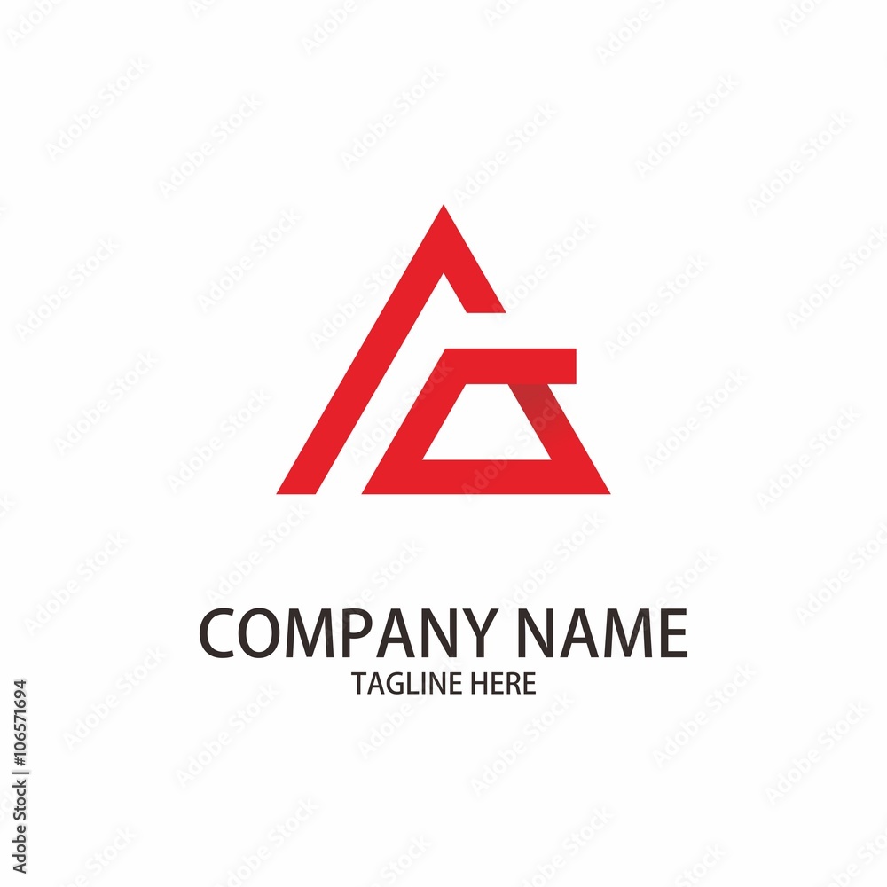 letter A triangle business logo letter A triangle business logo
