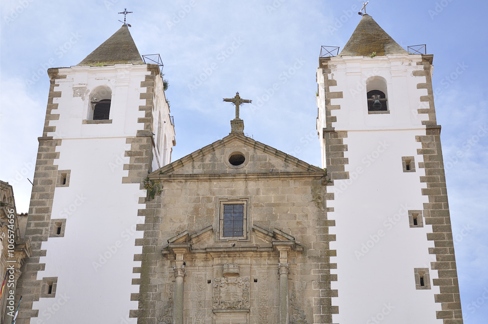 San Francisco Javier church built in baroque style and located in Caceres, Spain
