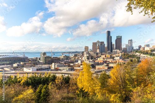 cityscape and skyline of seattle