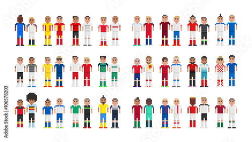 Foto Footballeurs en pixels